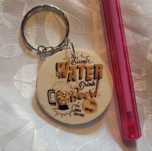 🌲BUY 1 GET 1 FREE 🌲Wooden Beer Keychain